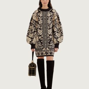 Black Pineapple Garden Mini Sweater Dress
 – FARM Rio