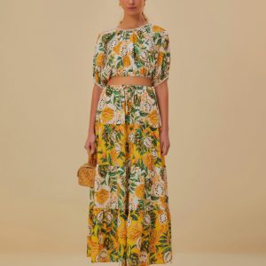 Mixed Biriba Maxi Skirt
 – FARM Rio