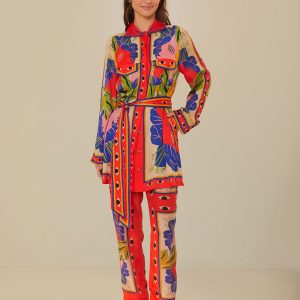 Sand Surreal Scarf Pajama Pants
 – FARM Rio