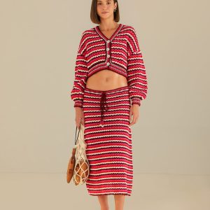 Colorful Stripes Crochet Skirt
 – FARM Rio