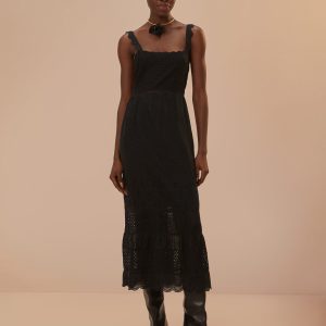 Black Lace Crochet Dress
 – FARM Rio