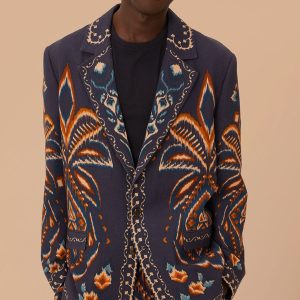 Blue Pineapple Ikat Blazer
 – FARM Rio