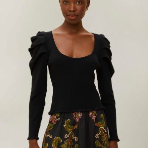 Black Knit Blouse
 – FARM Rio