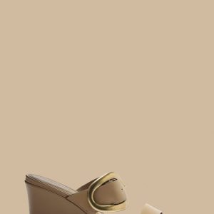 Mocha Buckle Wedge Sandal
 – FARM Rio