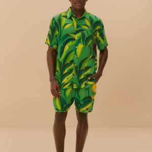 Green Banana Aquarela LENZING™ ECOVERO™ Viscose Shorts
 – FARM Rio