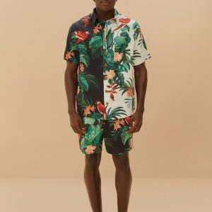 Mixed Midnight Macaw Fiesta LENZING™ ECOVERO™ Euroflax™ Shirt
 – FARM Rio