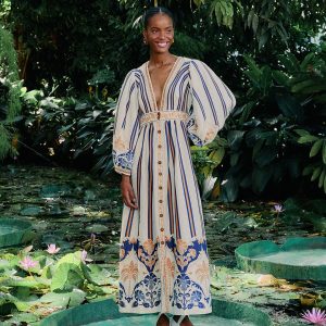Off-White Pineapple Deco Maxi Dress
 – FARM Rio