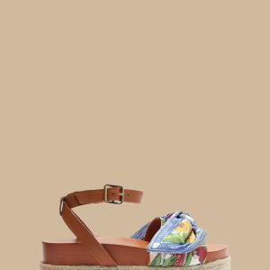 Camel Scarf Flatform Espadrille
 – FARM Rio