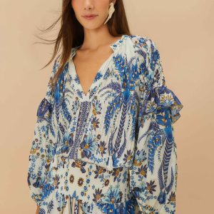 Off-White Ana Tapestry Blouse
 – FARM Rio