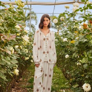 Off-White Anchor Tapestry Embroidered Pants
 – FARM Rio