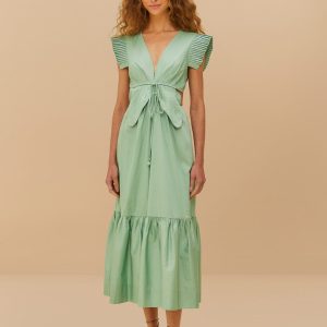 Light Green Butterfly Cut-Out Midi Dress
 – FARM Rio