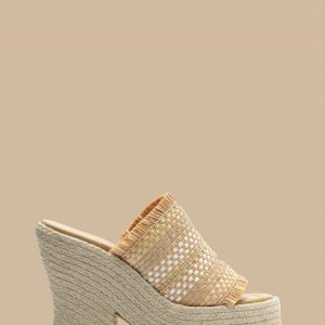 Natural Weaved Raffia Platform Sandal
 – FARM Rio