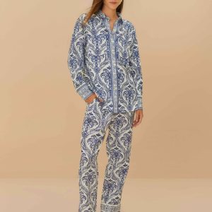 Off-White Tropical Cameo LENZING™ ECOVERO™ Euroflax™ Pajama Pants
 – FARM Rio