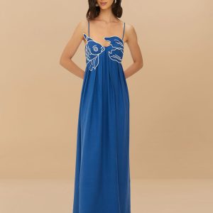 Blue Fish Top LENZING™ ECOVERO™ Euroflax™ Maxi Dress
 – FARM Rio