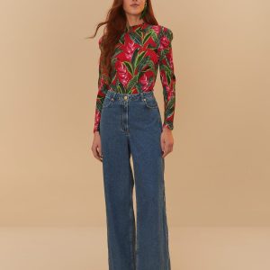 Denim High Waist Pants
 – FARM Rio