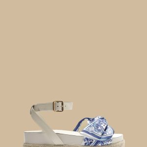 Ivory Scarf Espadrille Flatform Sandal
 – FARM Rio
