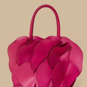 Fuchsia Leather Flower Bag
 – FARM Rio