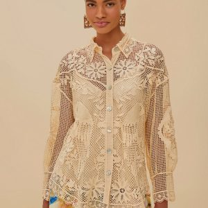 Sand Landscape Guipure Shirt
 – FARM Rio