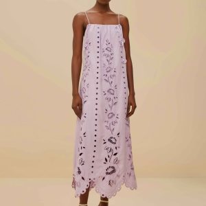 Lilac Richelieu LENZING™ ECOVERO™ Euroflax™ Maxi Dress
 – FARM Rio