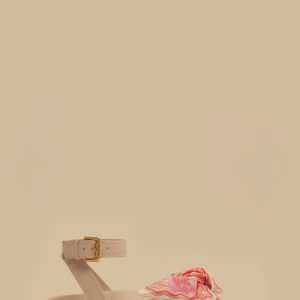 Beige Spring Affair Scarf Flat Sandal
 – FARM Rio