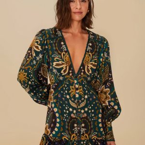 Black Jaipur LENZING™ ECOVERO™ Viscose Mini Dress
 – FARM Rio