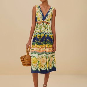Amazon Garden Cream Midi Dress
 – FARM Rio