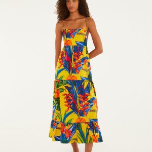 Bright Nature Yellow Maxi Dress