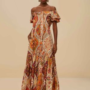 Multicolor Romantic Nature Off-Shoulder Maxi Dress
 – FARM Rio