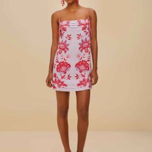 Lilac Porcelain Garden Euroflax™ Premium Linen Mini Dress
 – FARM Rio