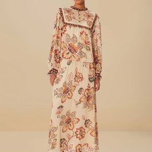 Sand Aura Floral Blouse