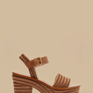 Tan Embroidered Platform Sandal
 – FARM Rio