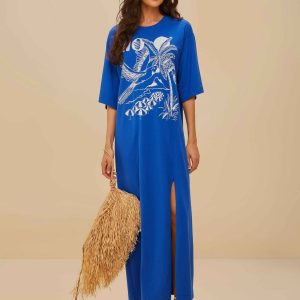 Blue Rio Organic Cotton Maxi Dress
 – FARM Rio