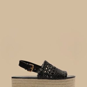 Black Woven Flatform Sandal
 – FARM Rio