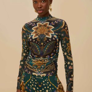 Black Jaipur Tulle Blouse
 – FARM Rio