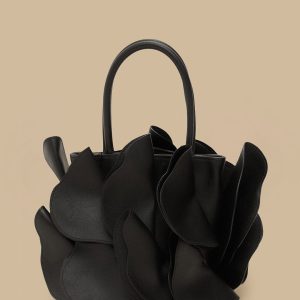 Black Leather Flower Bag
 – FARM Rio