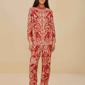 Tropical Tapestry Red Pajama Pants
 – FARM Rio