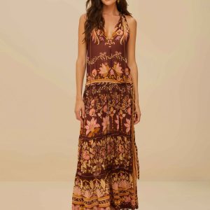 Burgundy Bella Maxi Dress
 – FARM Rio