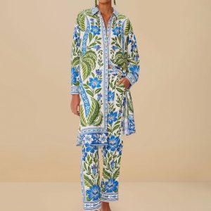 Off-White Tropicance LENZING™ ECOVERO™ Euroflax™ Pants
 – FARM Rio