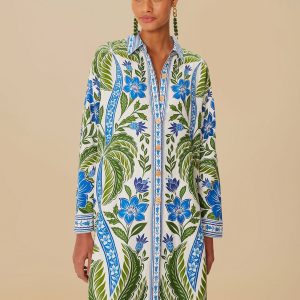 Off-White Tropicance LENZING™ ECOVERO™ Euroflax™ Chemise
 – FARM Rio