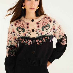 Belle Garden Mixed Knit Cardigan