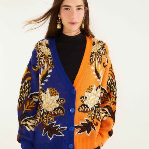 Mixed Arabesque Paradise Knit Cardigan