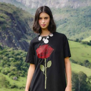 Black Rose Organic Cotton Relaxed T-Shirt