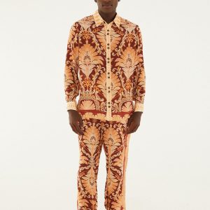 Red Wonderful Tapestry Pants