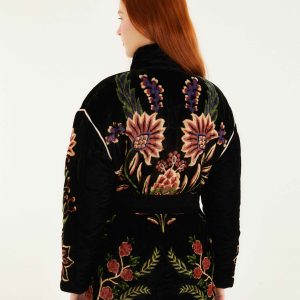 Black Marvelous Garden Puffer Jacket