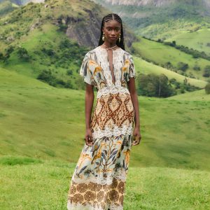 Mixed Snake Garden Maxi Dress