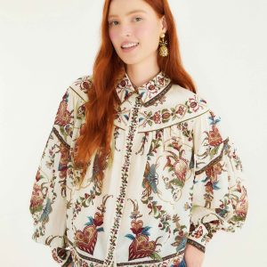 Cream Majestic Hearts Blouse
