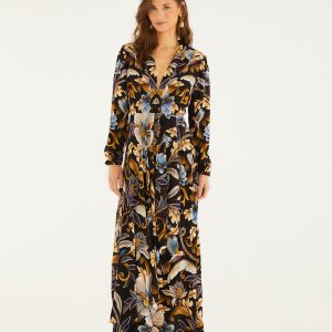 Black Snake Garden Lenzing® Ecovero® Viscose Maxi Dress