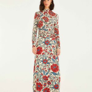 Sand Francesca Lenzing® Ecovero® Viscose Maxi Skirt