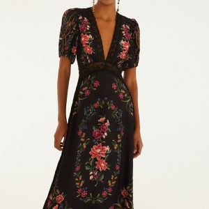 Black Belle Garden LENZING™ ECOVERO™ Viscose Maxi Dress