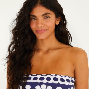 Blue Palermo Strapless Bikini Top